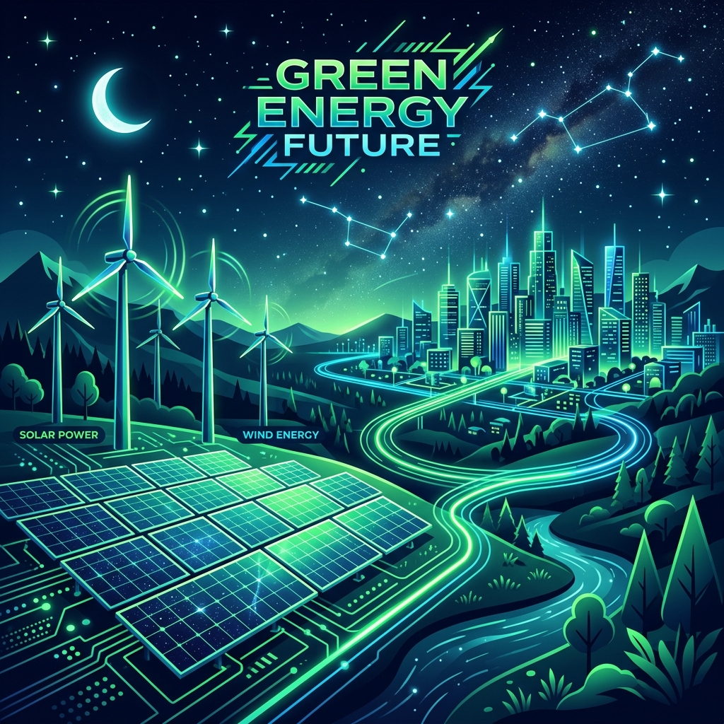 Green Energy and Sustainability Illustration