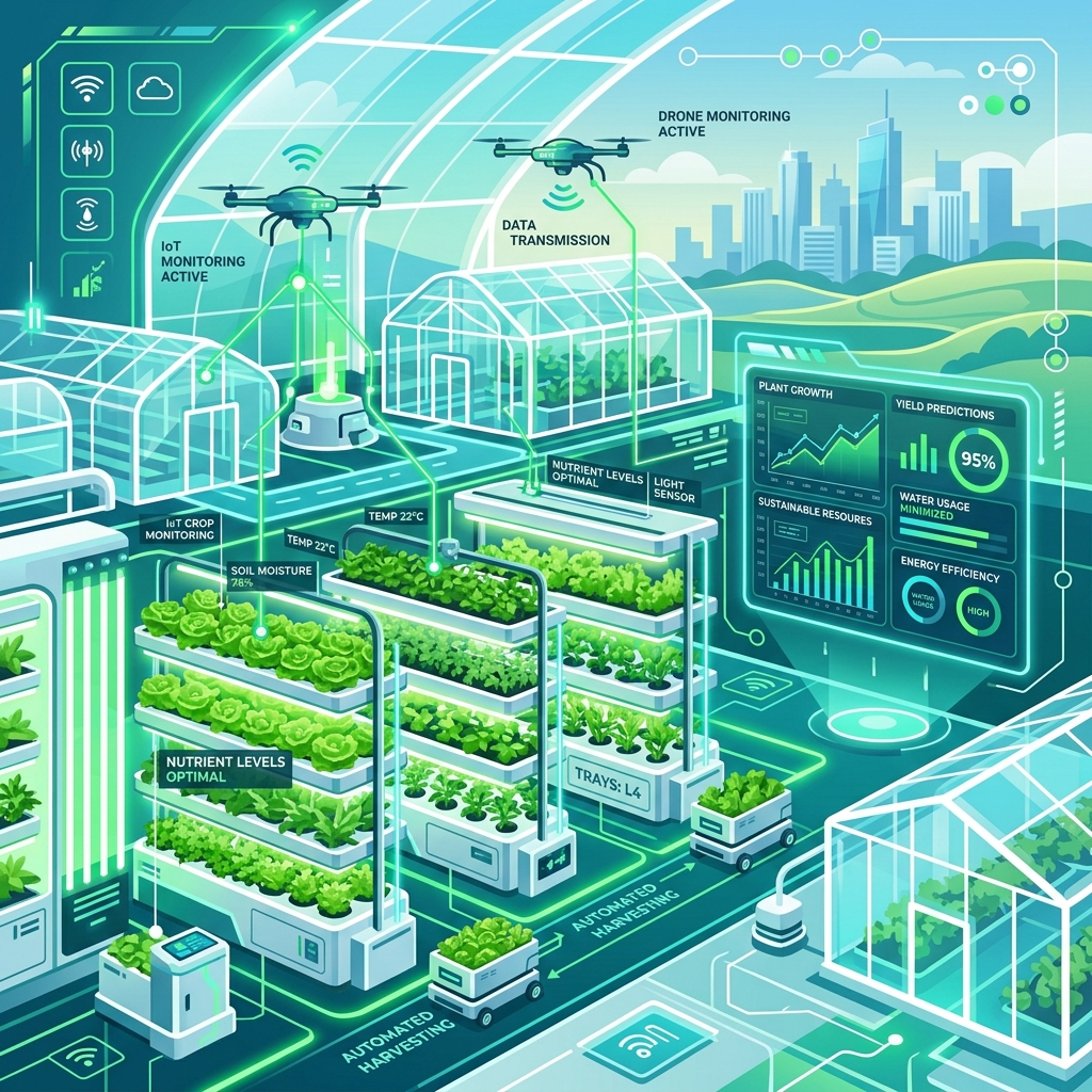 HiTech Farming Illustration